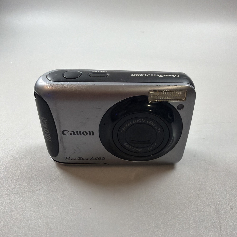 Canon Powershot A490 10MP Digital Camera 3.3x Optical Zoom Silver